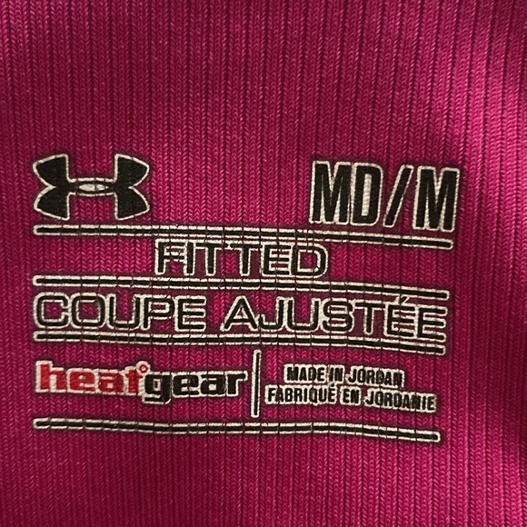 Under Armour Heat Gear Solid Purple/Pink Tank Top Workout - Picture 10 of 12